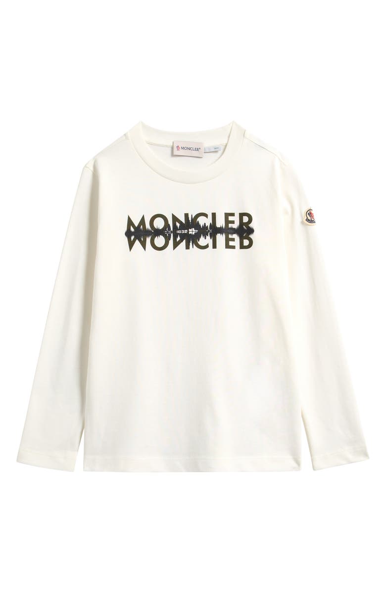 Moncler Kids' Logo Graphic T-Shirt, Main, color, White
