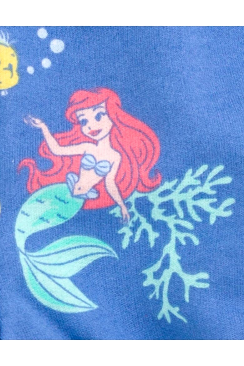 Princess Bodysuit And Shorts Set (baby), Alternate, color, Ariel Flounder Blue