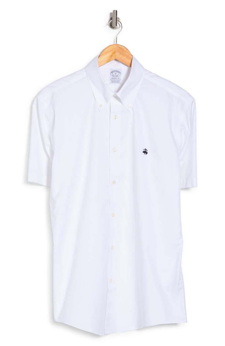 Brooks Brothers Short Sleeve Button-Down Shirt, Alternate, color, 