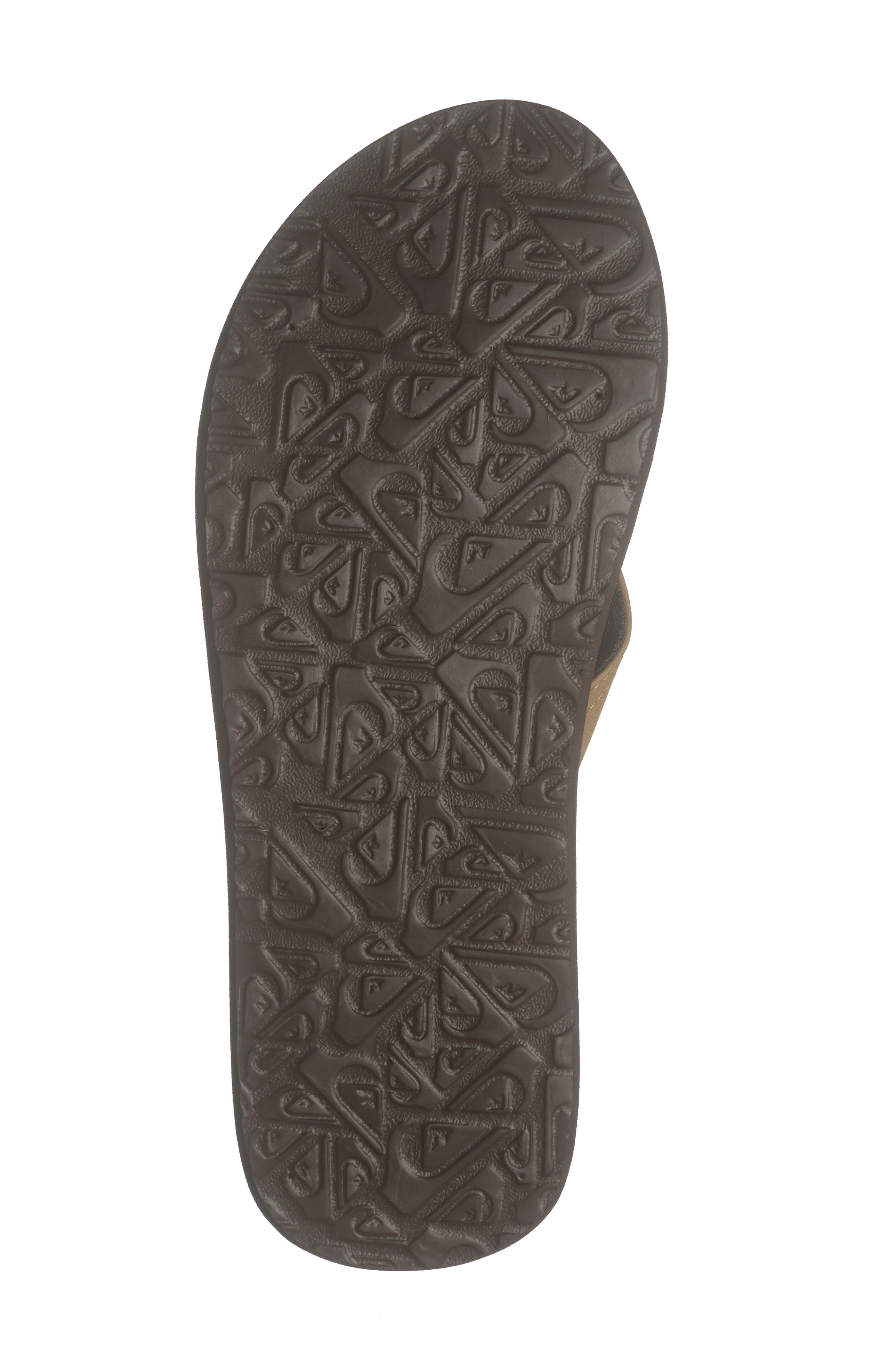 Quiksilver Carving Faux Suede Flip Flop Sandal, Alternate, color, Tan