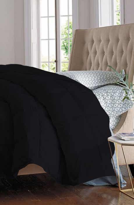 Luxury Home Solid Black Microfiber Comforter