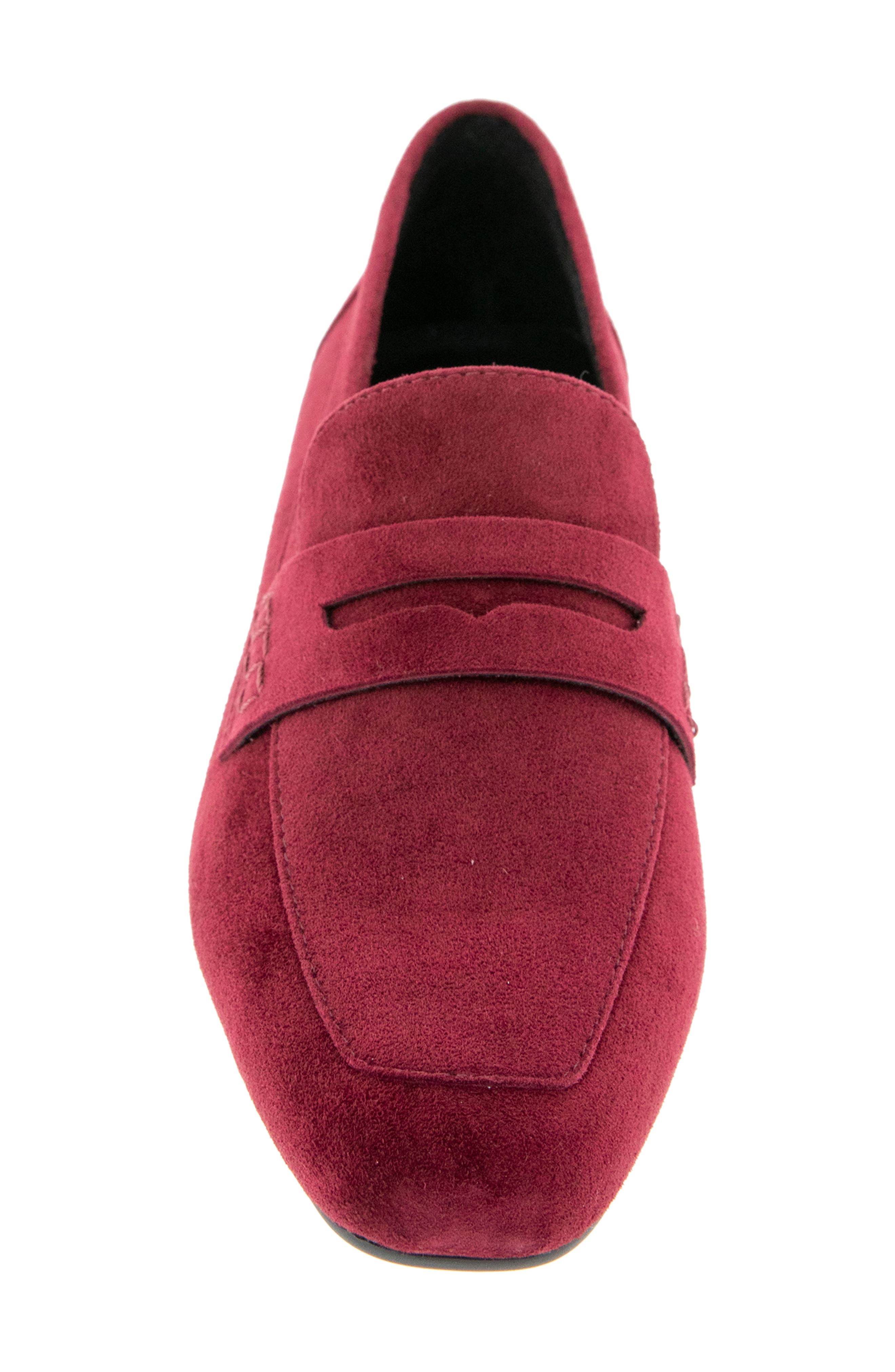 Emily Penny Loafer, Alternate, color, WINE SUEDE