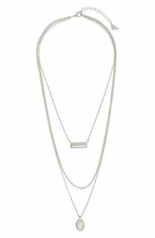 Sterling Forever Hartley Layered Pendant Necklace