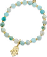 SAVVY CIE JEWELS Beaded Stretch Pendant Bracelet