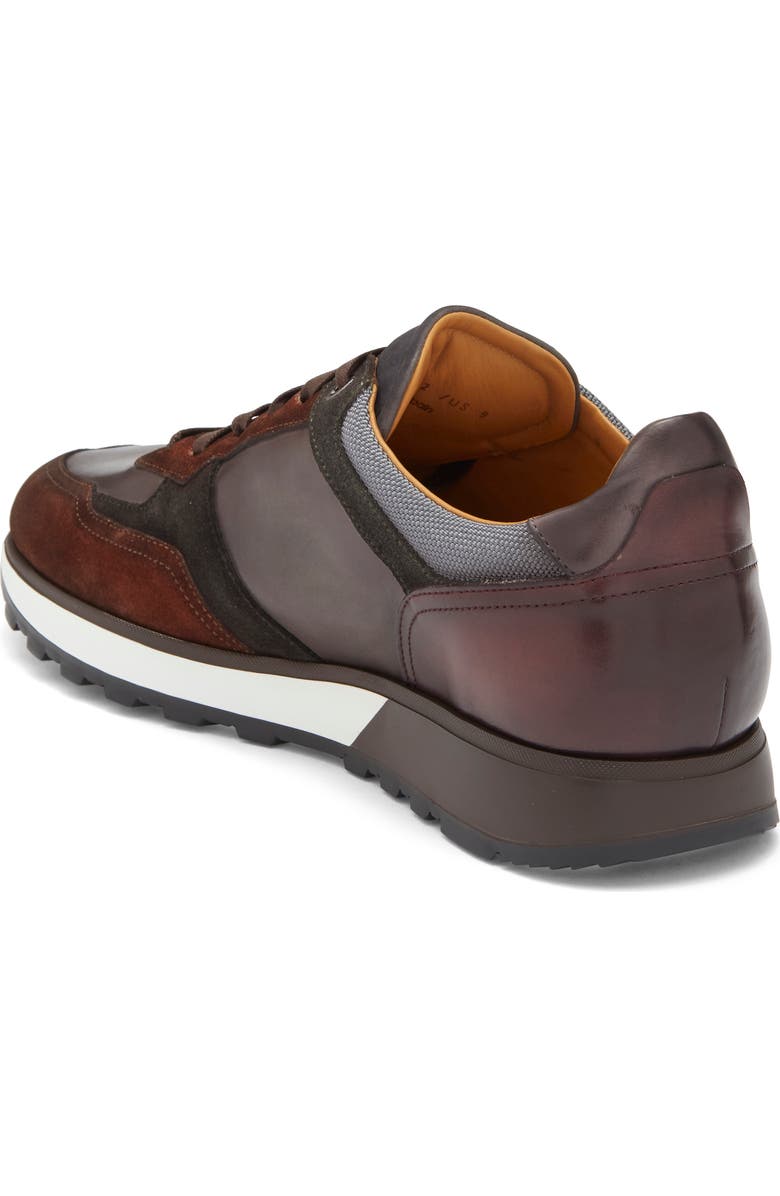 Magnanni Arco Sneaker, Alternate, color, Mid Brown
