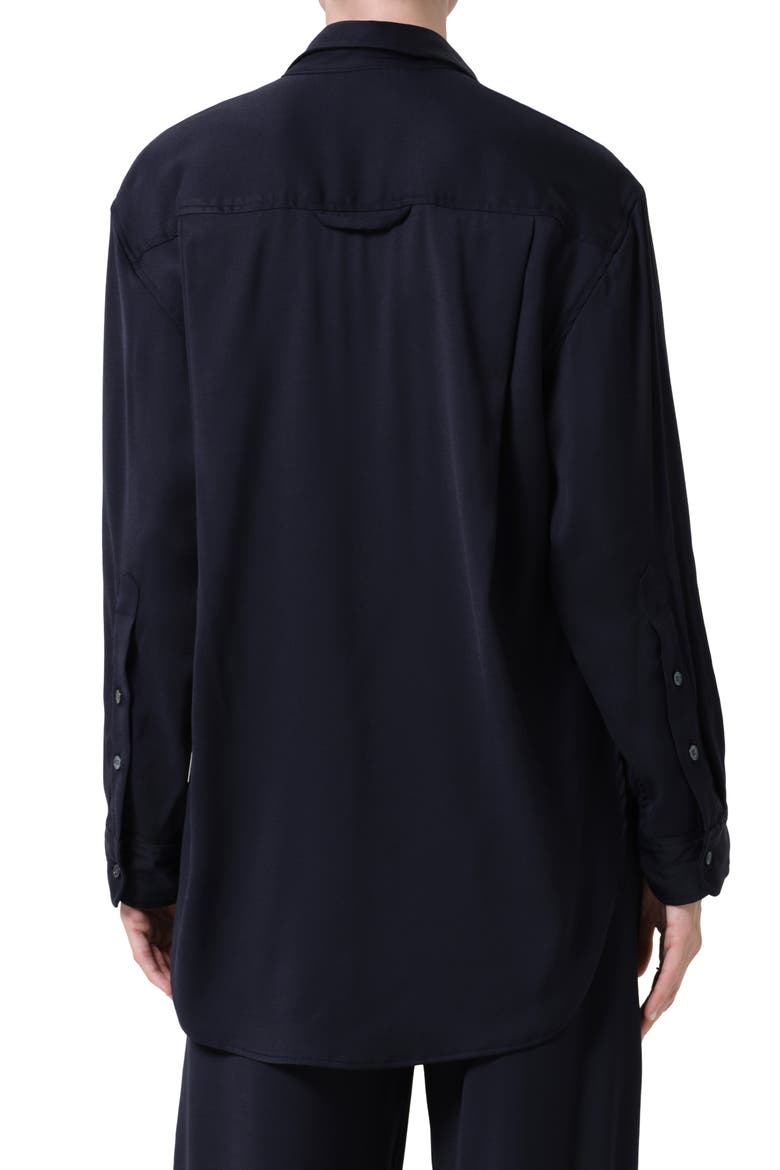 Kayla Oversize Button-Up Shirt, Alternate, color, NAVY