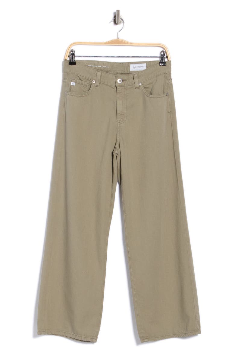 Saige Crop Wide Leg Jeans, Main, color, DRIED PARSLEY