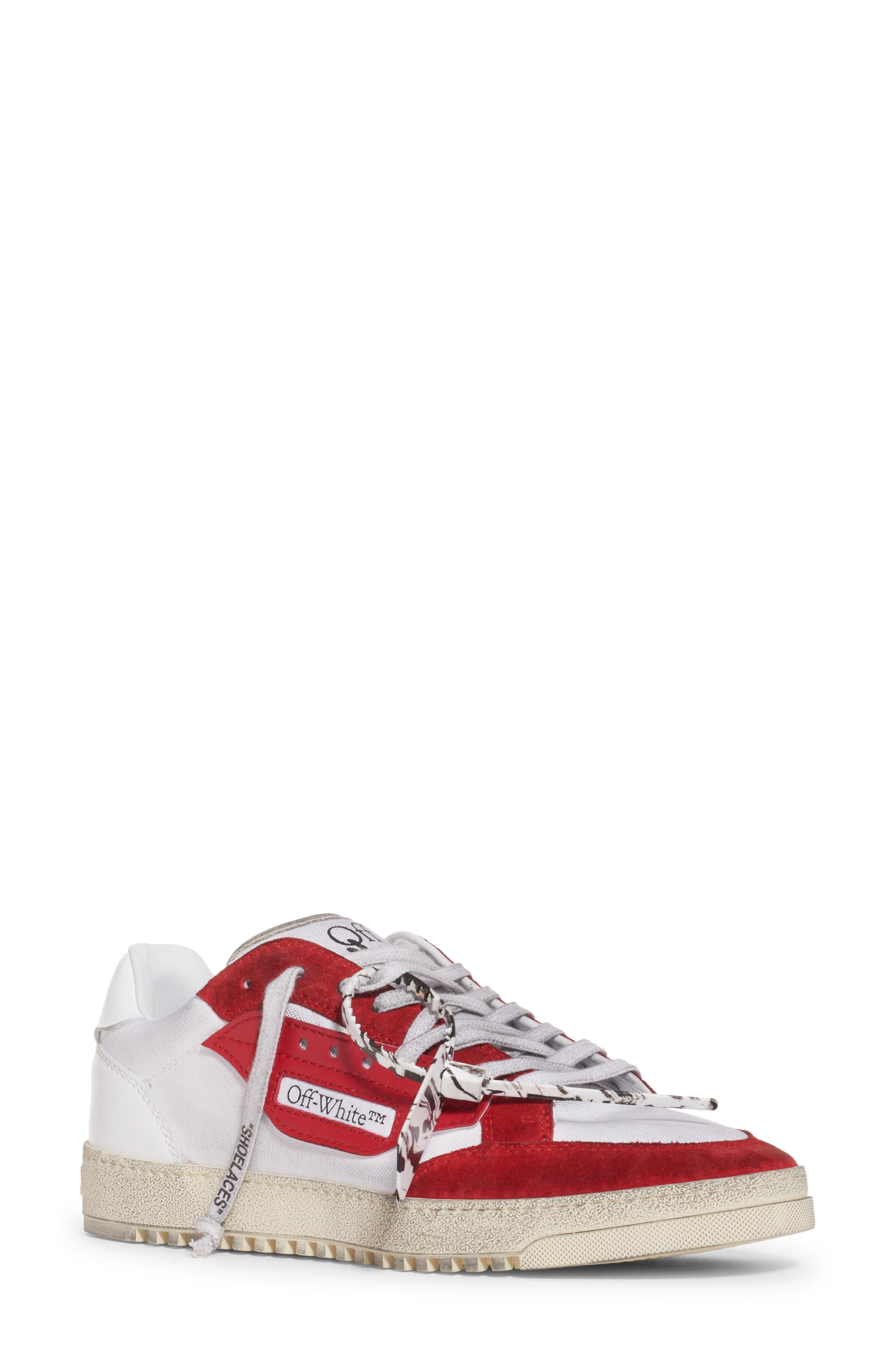 5.0 Sneaker, Main, color, WHITE/ RED