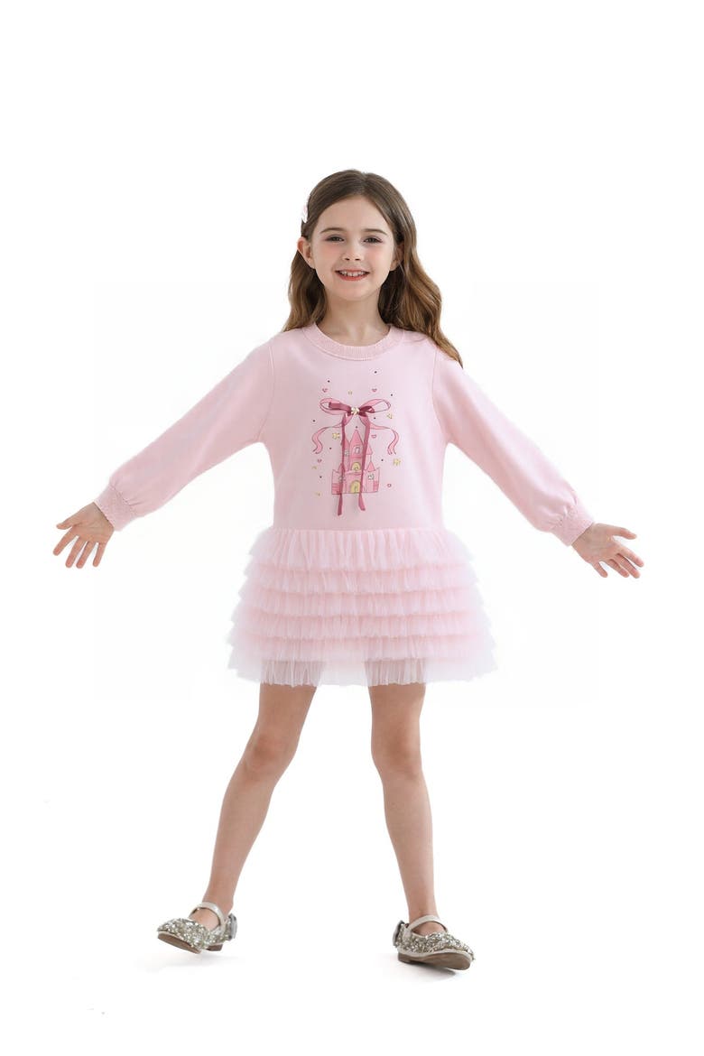 Ruffle Ribbon Dress, Alternate, color, Pink