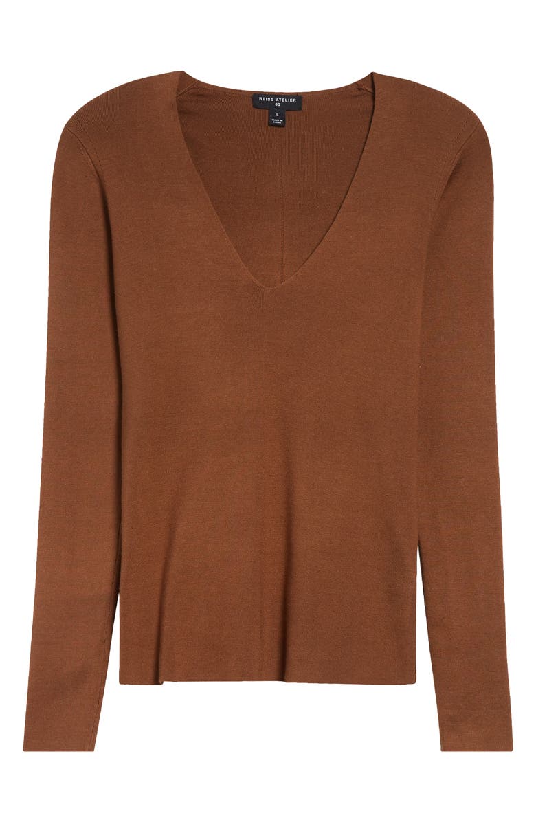 Reiss Atelier Maeve Silk Blend V-Neck Sweater, Alternate, color, 