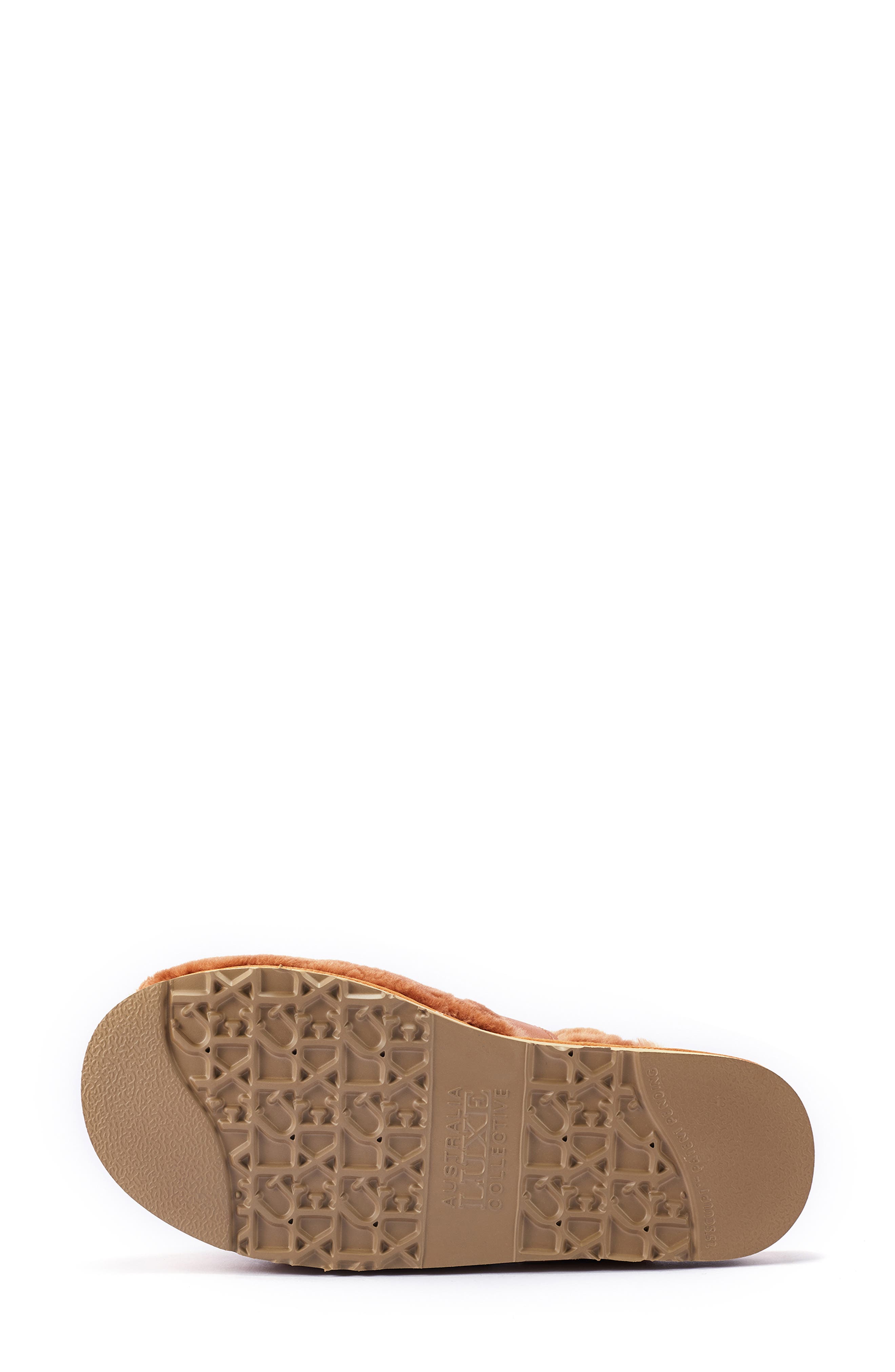 Grace Genuine Shearling Slipper, Alternate, color, CHESTNUT