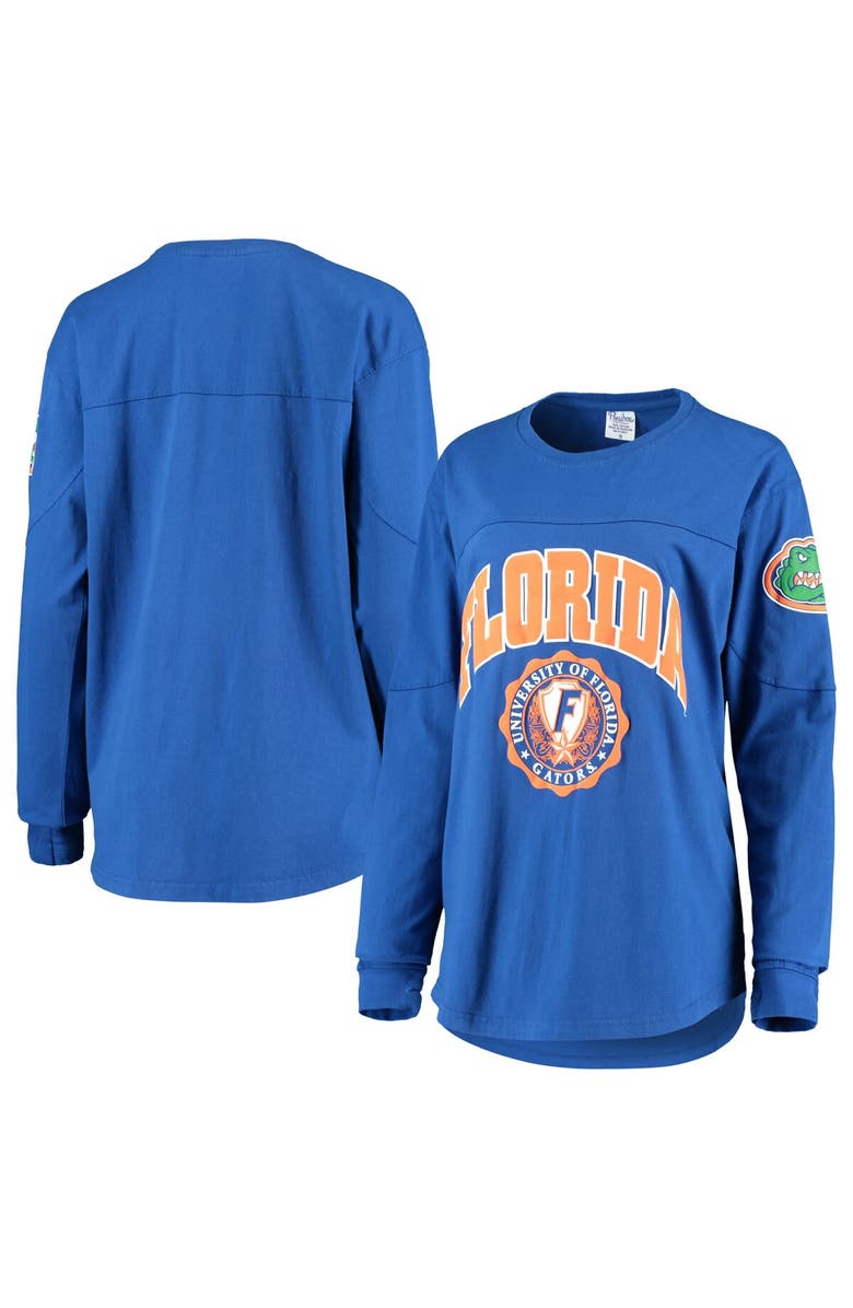 PRESSBOX Women's Pressbox Royal Florida Gators Gator Head Edith Long Sleeve T-Shirt, Main, color, 