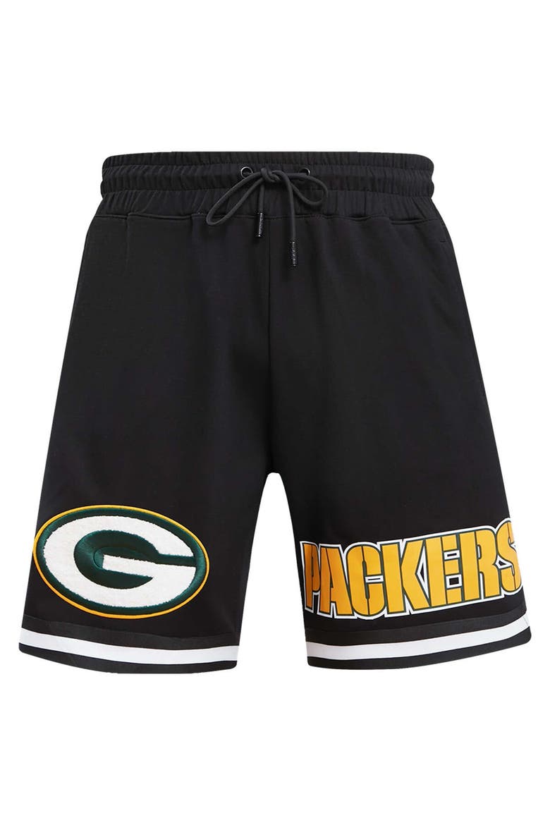 Men's Pro Standard Black Green Bay Packers Classic Chenille Shorts, Alternate, color, Black