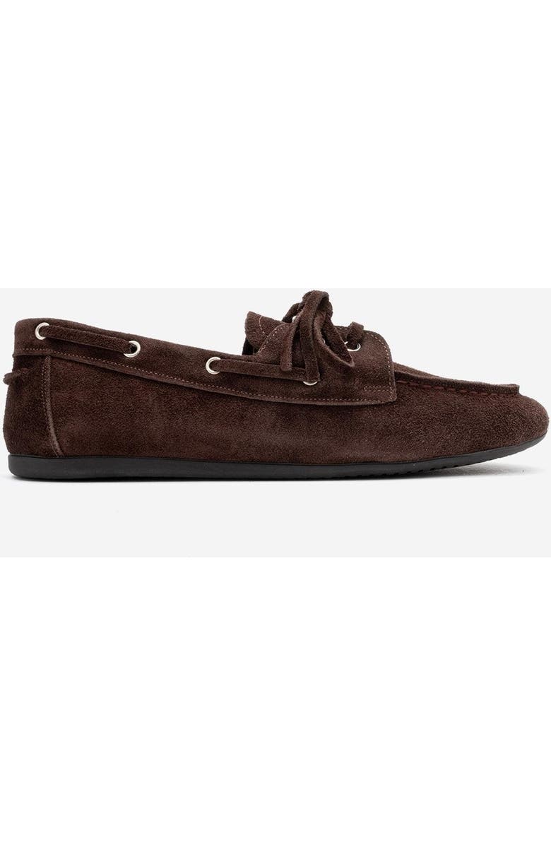 Forever & Always Shoes Serelis Leather Lace Up Loafer, Alternate, color, Brown Suede Leather