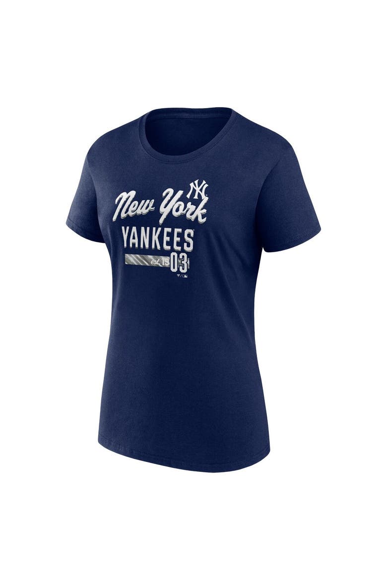 Women's Fanatics Branded Navy New York Yankees Logo Fitted T-Shirt, Alternate, color, Navy