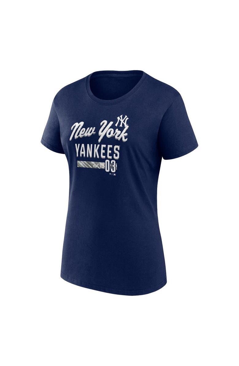 FANATICS Women's Fanatics Branded Navy New York Yankees Logo Fitted T-Shirt, Alternate, color,