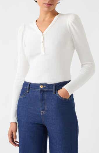 LK Bennett Carla Puff Shoulder Rib Top
