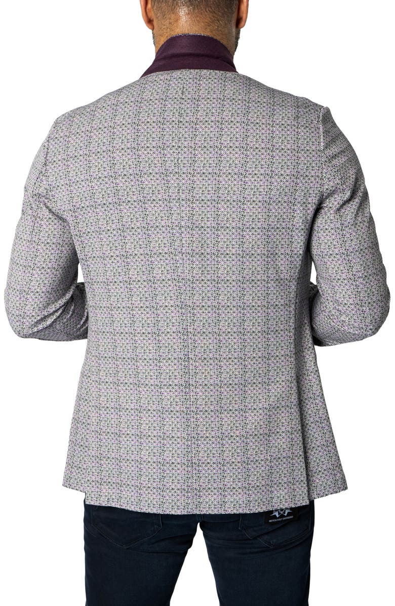 Maceoo Descartes Unconstructed Blocks Purple Blazer, Alternate, color, Purple