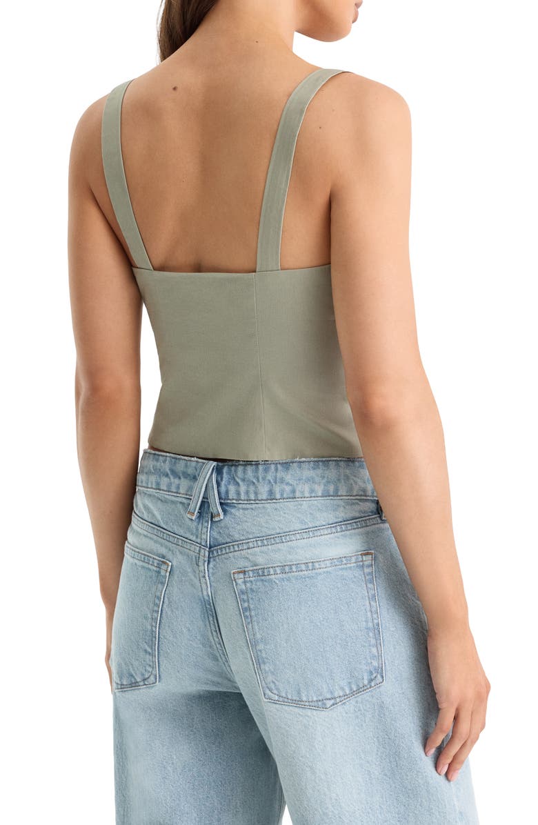 Good American Square Neck Corset Top, Alternate, color, Mosswell