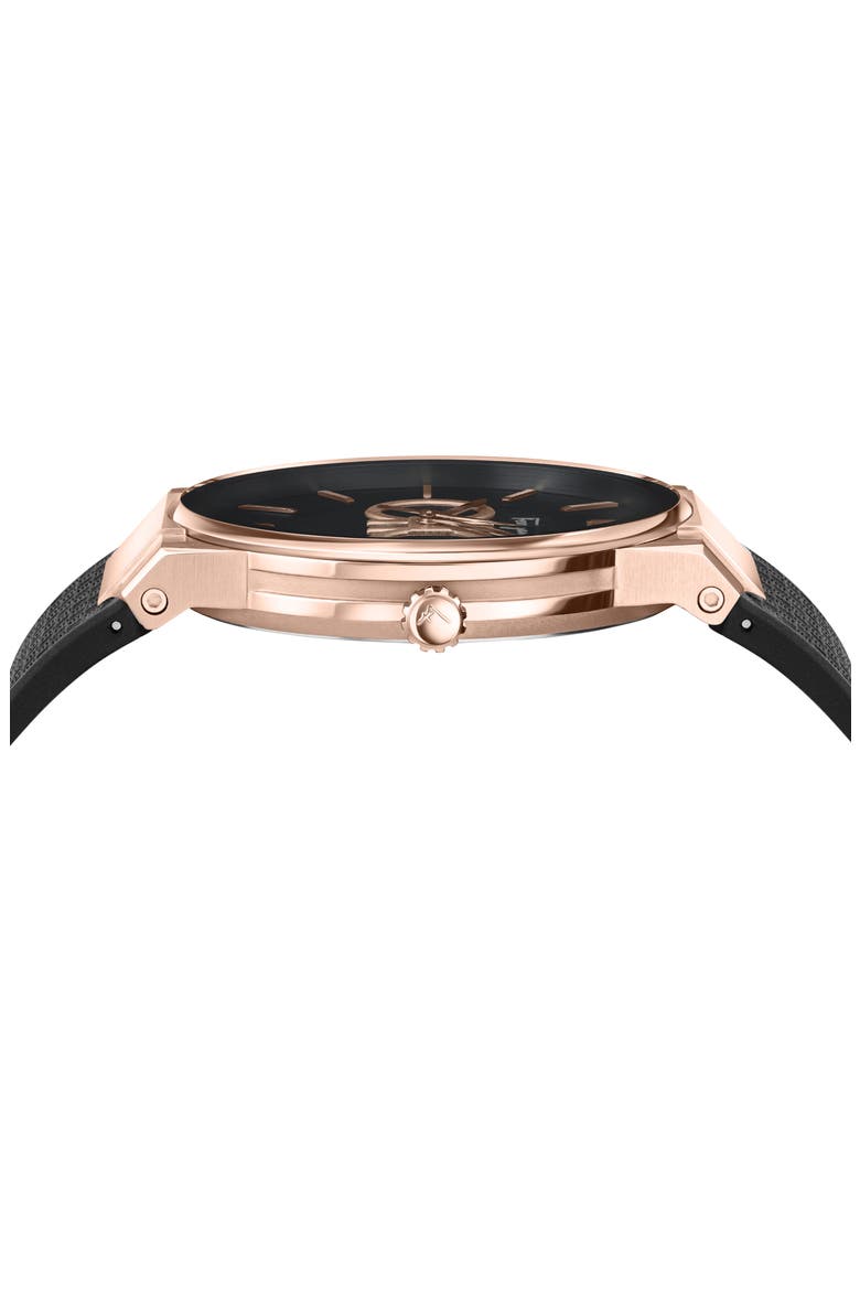 Polyurethane Strap Watch, 41mm, Alternate, color, ROSE GOLD