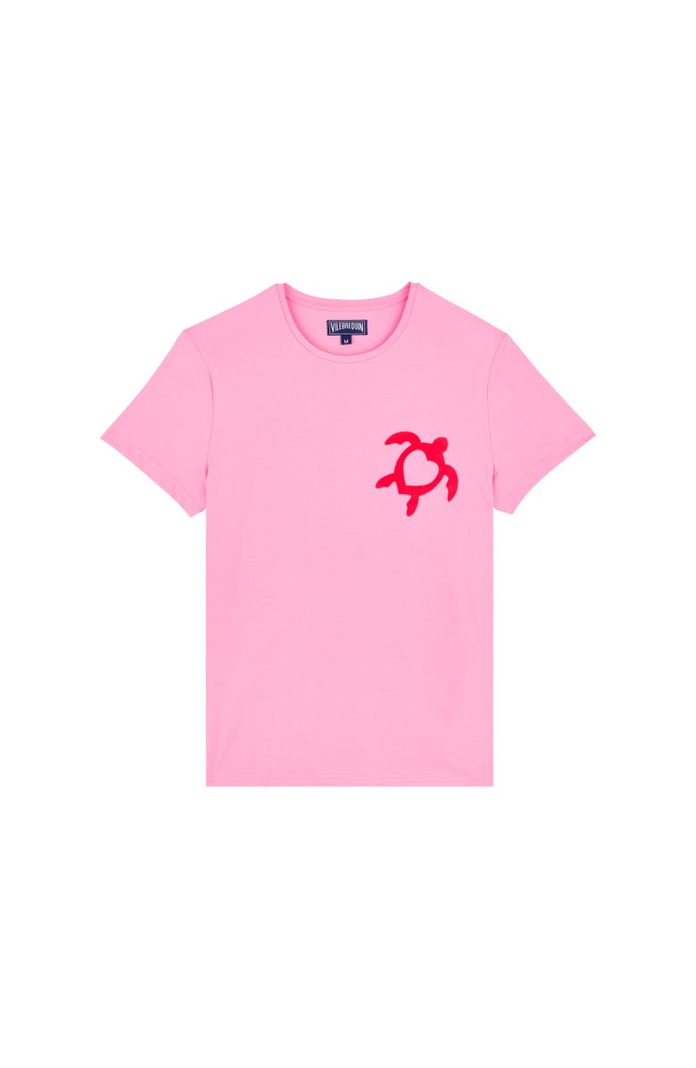Vilebrequin Unisex Turtle Heart Flocked T-Shirt, Alternate, color, Petunia