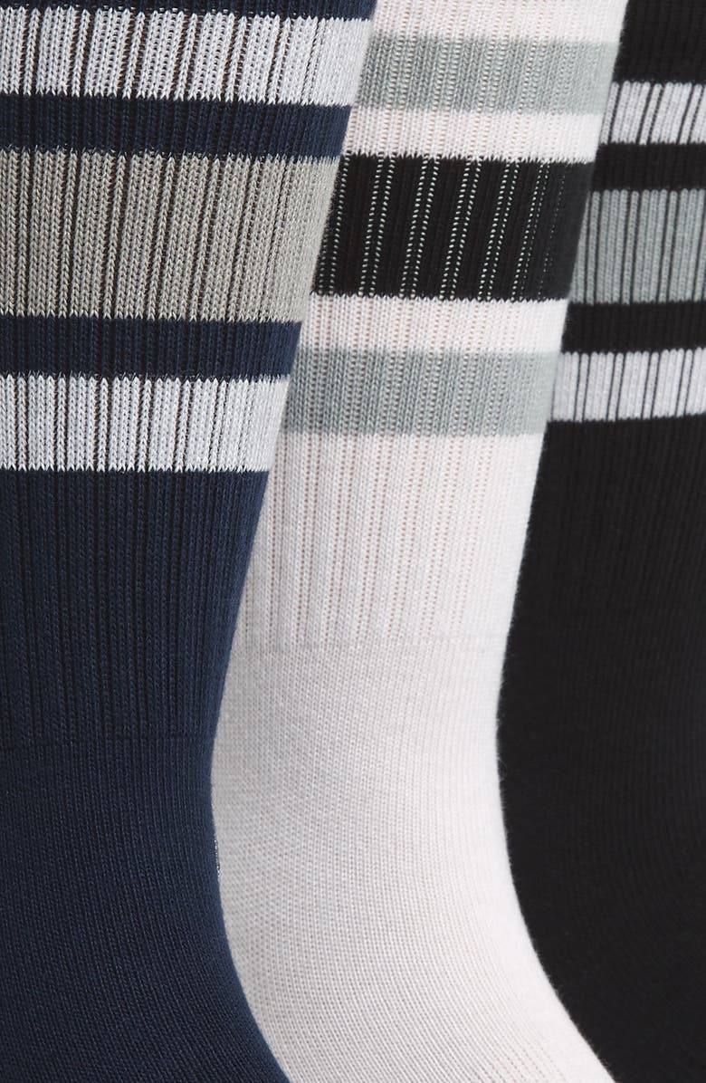 Stance Boyd 3-Pack Stripe Crew Socks, Alternate, color, 