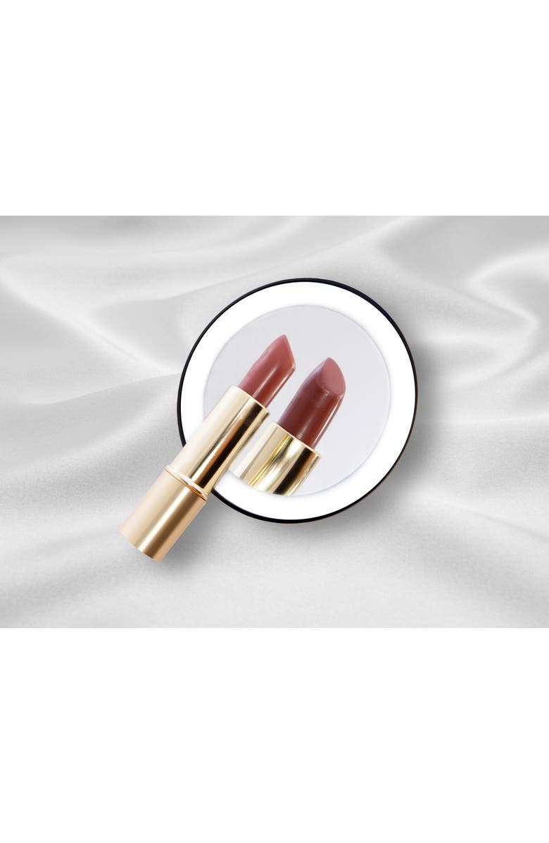 Zadro Lighted Compact Mirror with 15X Magnification & Suction Cup, Alternate, color, Black