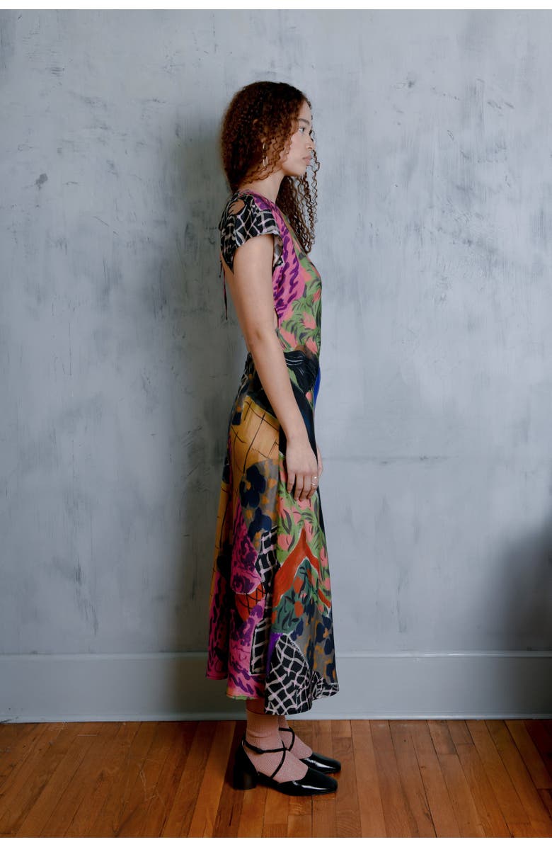 Untitled in Motion Cappella Open Back Midi Dress, Alternate, color, Chambers