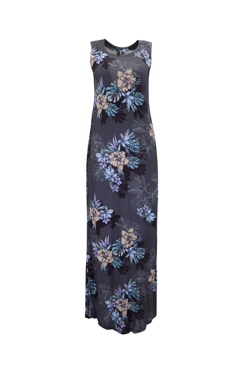 Lords of Harlech Exotic Floral Womens Sleeveless Midi Dress, Alternate, color, Exotic Floral Black