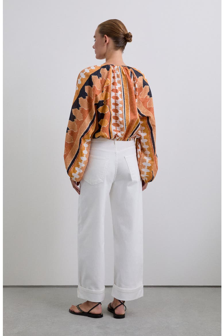 Folded Denim Pant, Alternate, color, White