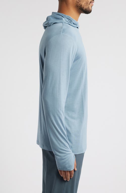 Free Fly Camouflage Lightweight Upf 20+ Hoodie In Blue Fog
