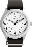 Timex® Weekender New England Leather Strap Watch, 39mm