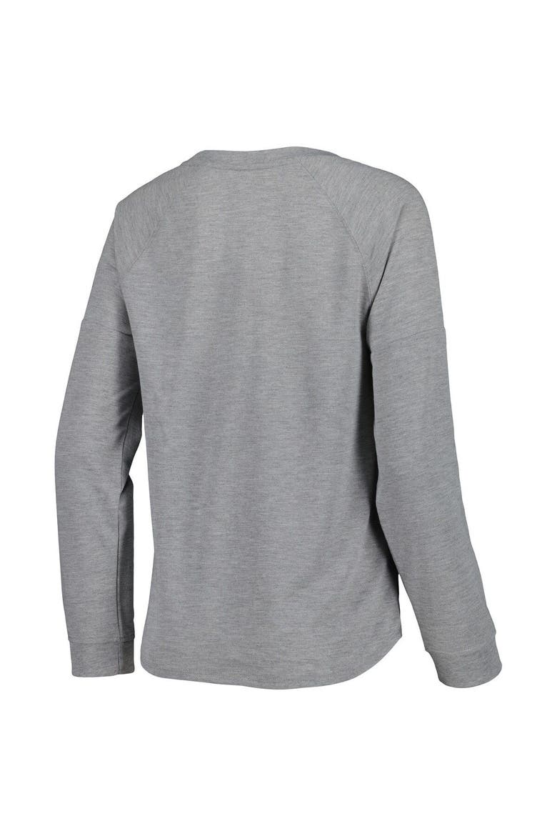 Juniors Heathered Gray Tampa Bay Buccaneers All Striped Up Raglan Long Sleeve T-Shirt, Alternate, color, Heather Gray