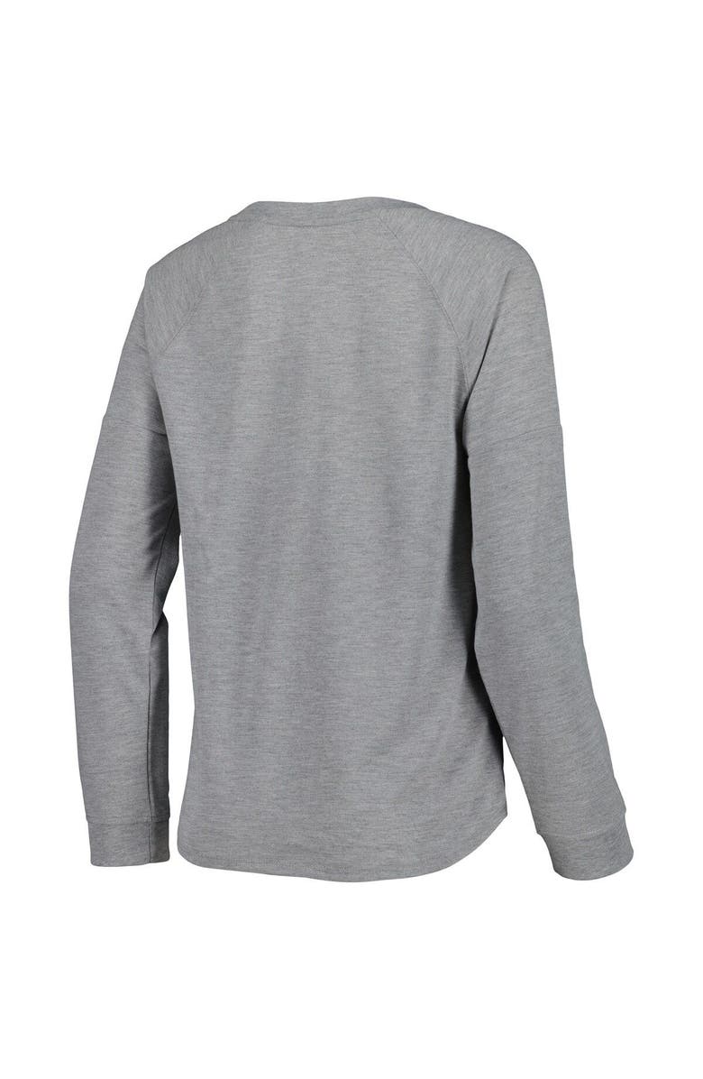 Outerstuff Juniors Heathered Gray Tampa Bay Buccaneers All Striped Up Raglan Long Sleeve T-Shirt, Alternate, color, Heather Gray