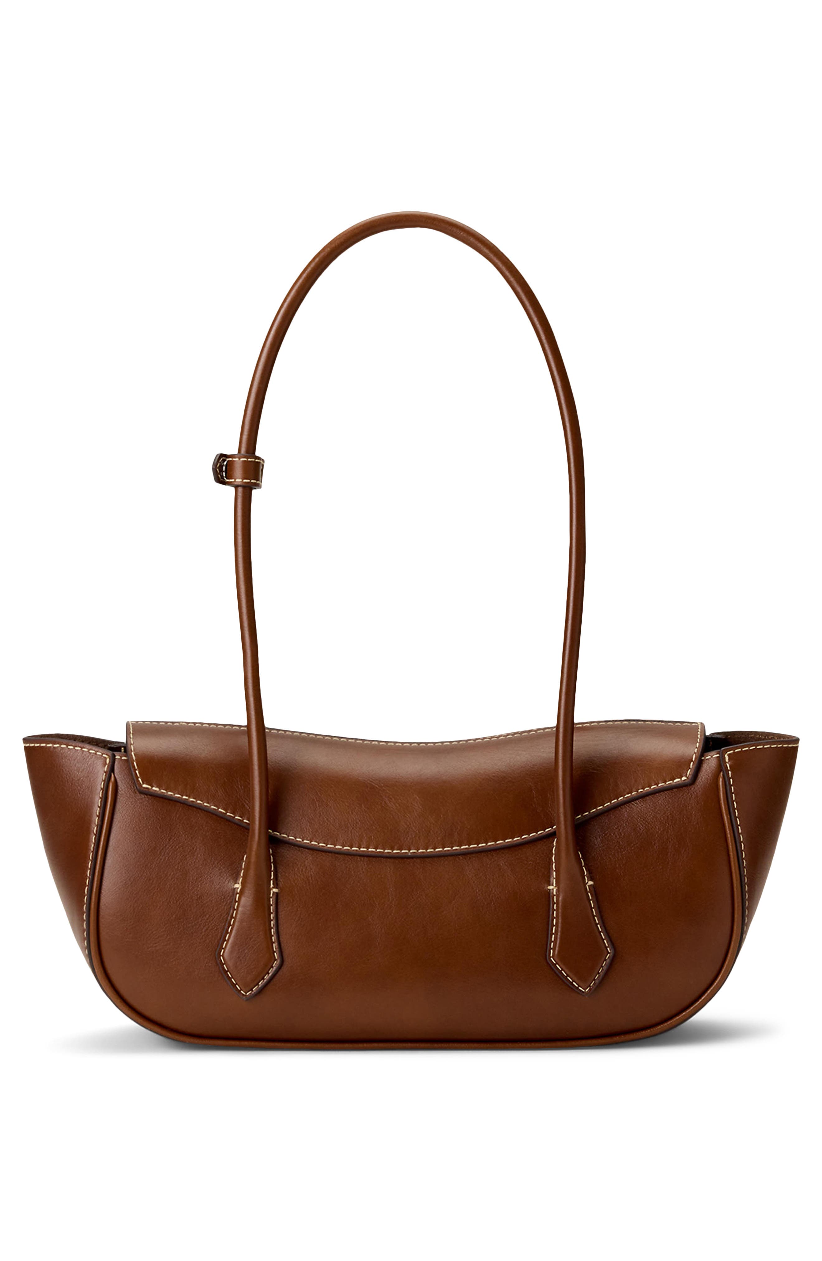 Small Polo Blaze Tumbled Leather Shoulder Bag, Alternate, color, CHESTNUT