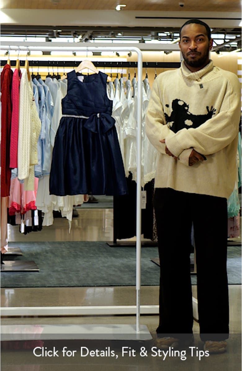 Kids' Side Pleat Bow Party Dress, sales video thumbnail