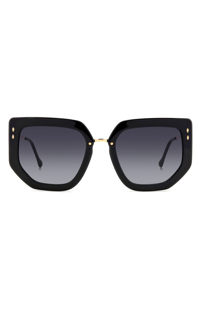 Isabel Marant 55mm Gradient Cat Eye Sunglasses, Main, color, Black Gold/ Grey Shaded