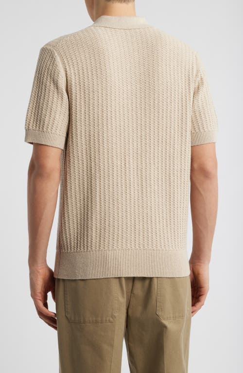 Vince Johnny Collar Sweater In Neutral
