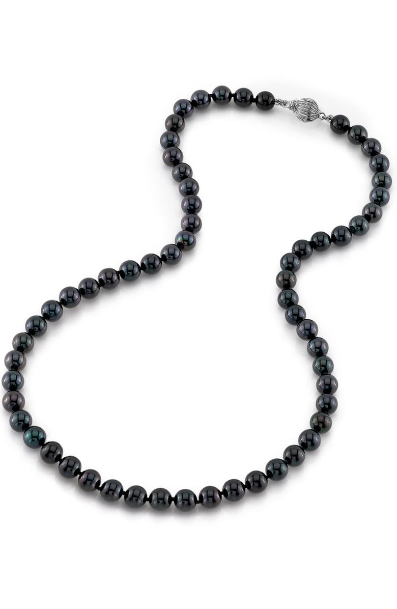 The Pearl Source Japanese Akoya Pearl Necklace 6.5-7mm, Main, color, White Gold - Gabriella Clasp