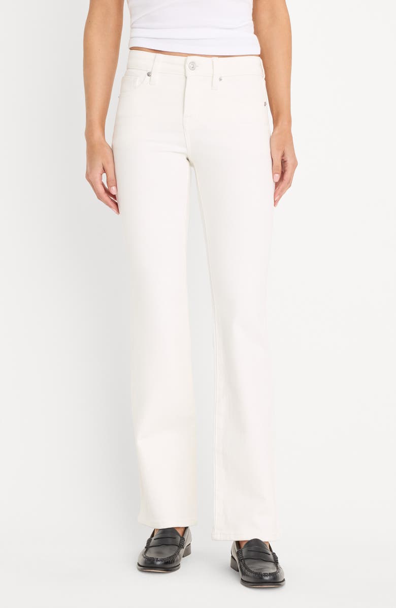 Good American Good Low Rise Bootcut Jeans, Main, color, White001