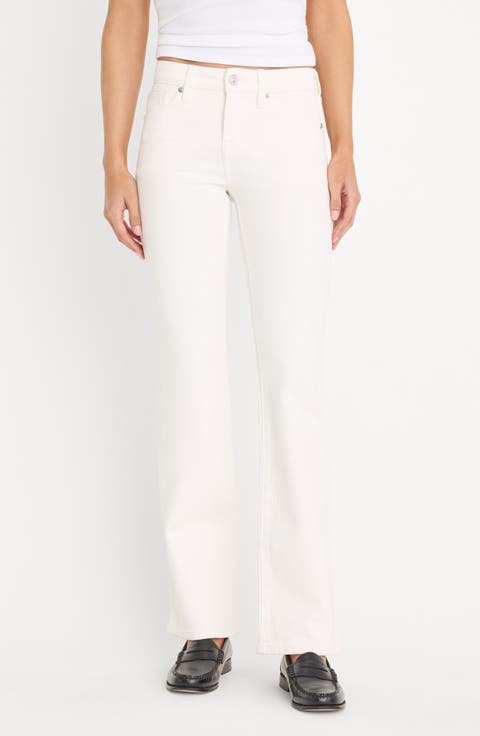 Good Low Rise Bootcut Jeans (White 001)