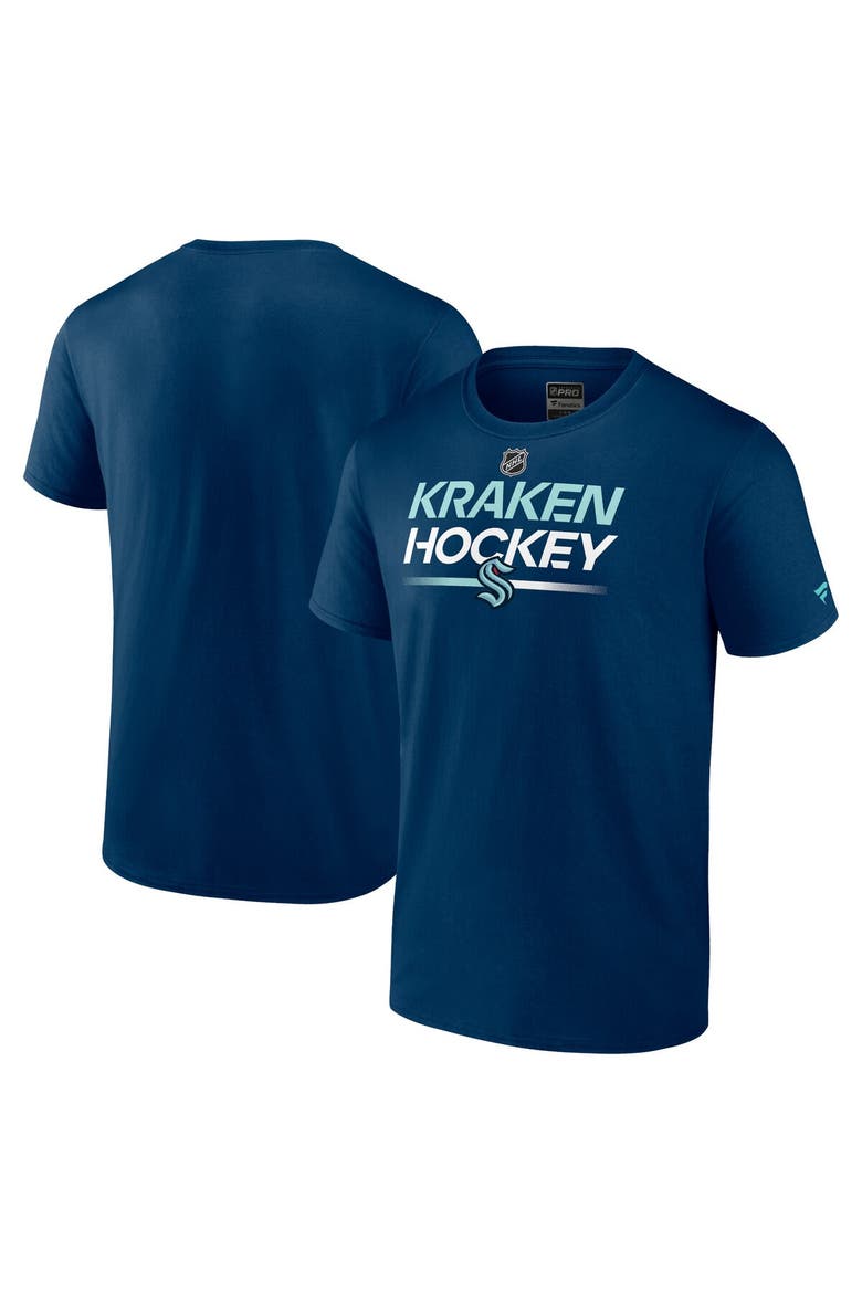 Men's Fanatics Branded  Navy Seattle Kraken Authentic Pro Primary T-Shirt, Alternate, color, Navy