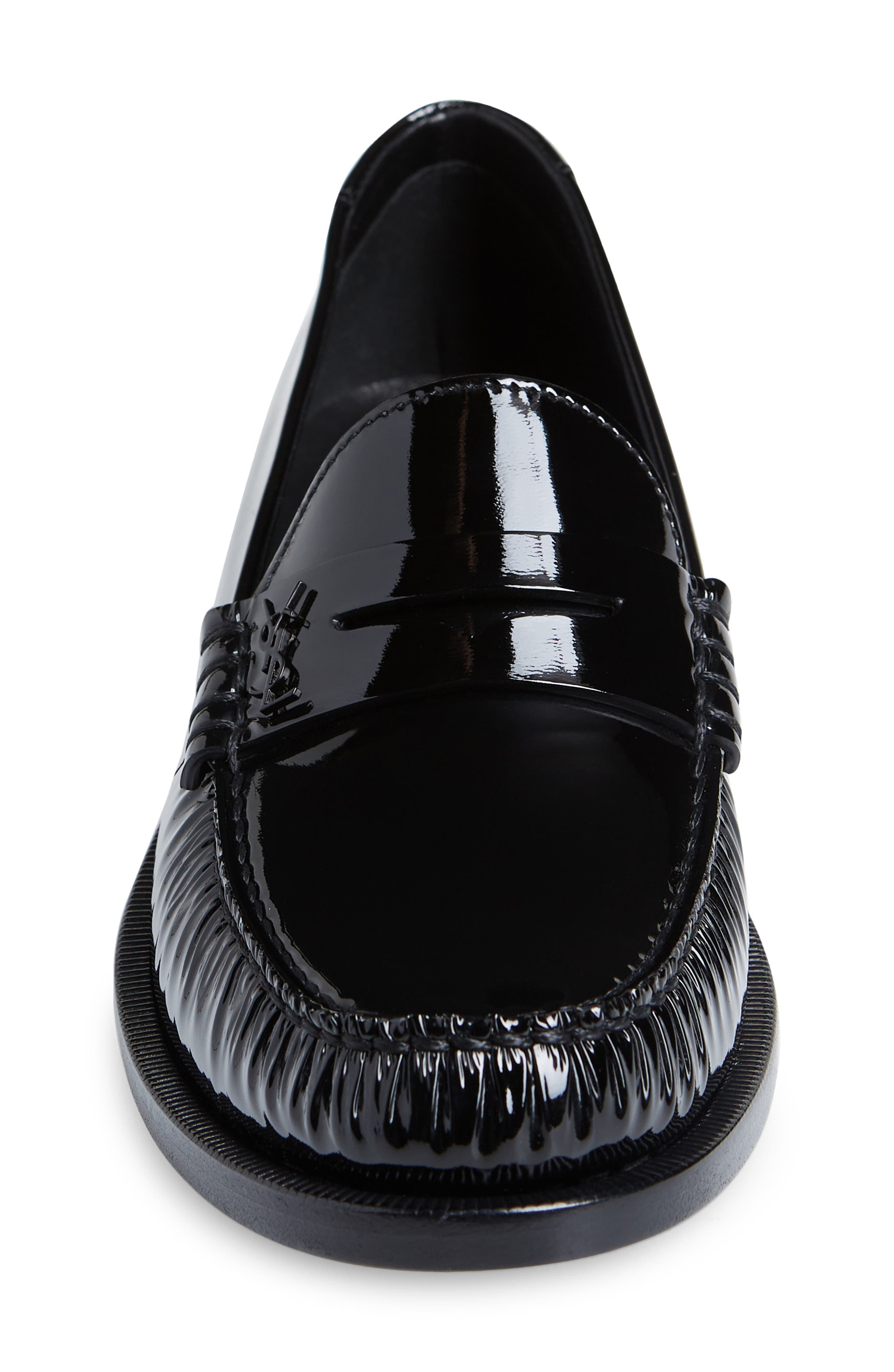 Saint Laurent Le Loafer Monogram Penny Loafer, Alternate, color, 