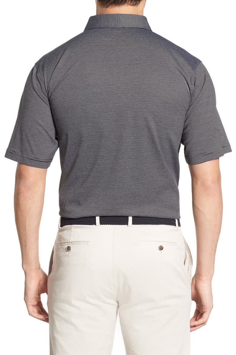 'Finch's Stripe' Egyptian Cotton Lisle Polo, Alternate, color, BLACK