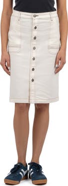 KUT from the Kloth Isla Button Front Denim Skirt