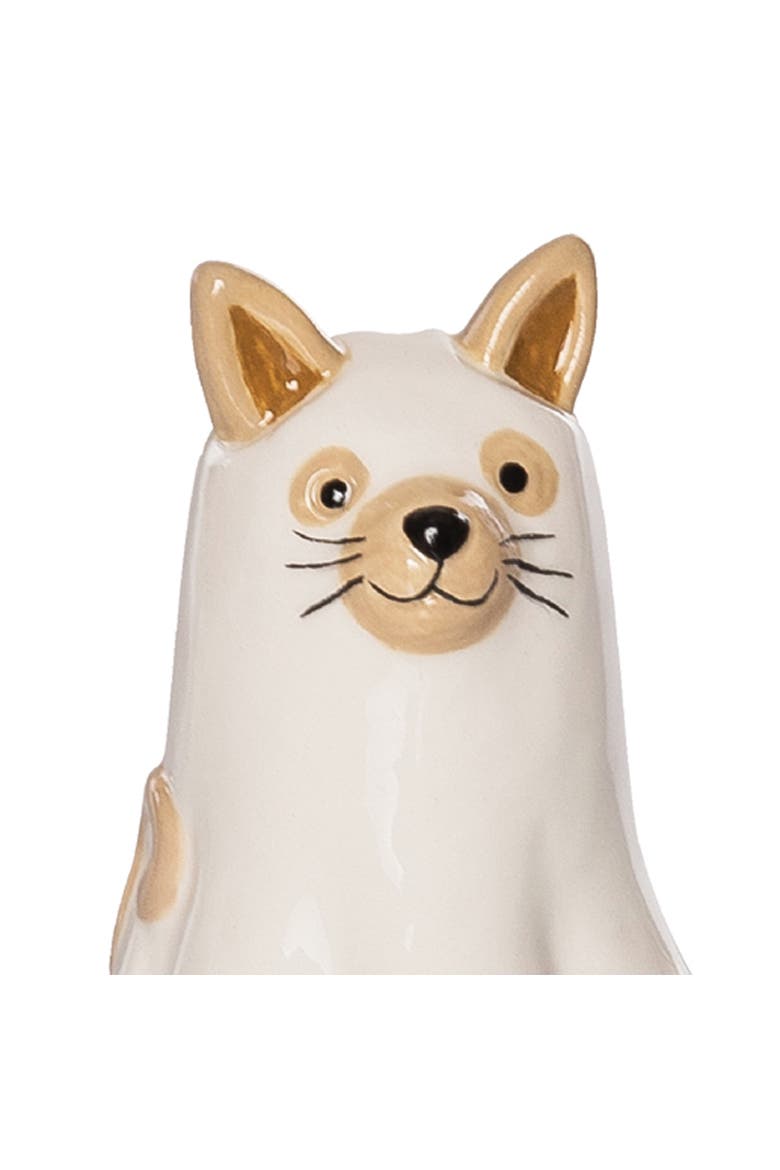 Ghost Cats Halloween Costume Dolomite Salt & Pepper Shakers Set of 2, Alternate, color, White