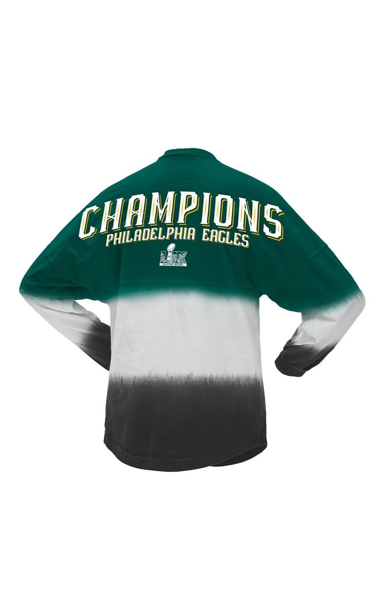FANATICS Women's Fanatics  Midnight Green Philadelphia Eagles Super Bowl LIX Champions Horizontal Ombre Spirit Jersey Long Sleeve T-Shirt, Alternate, color, 