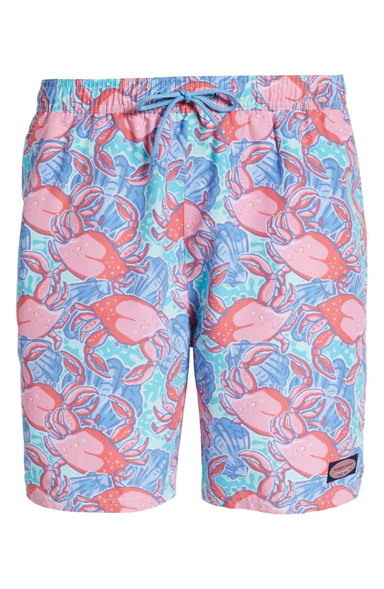 vineyard vines Crab Shell Chappy Swim Trunks, Alternate, color, 