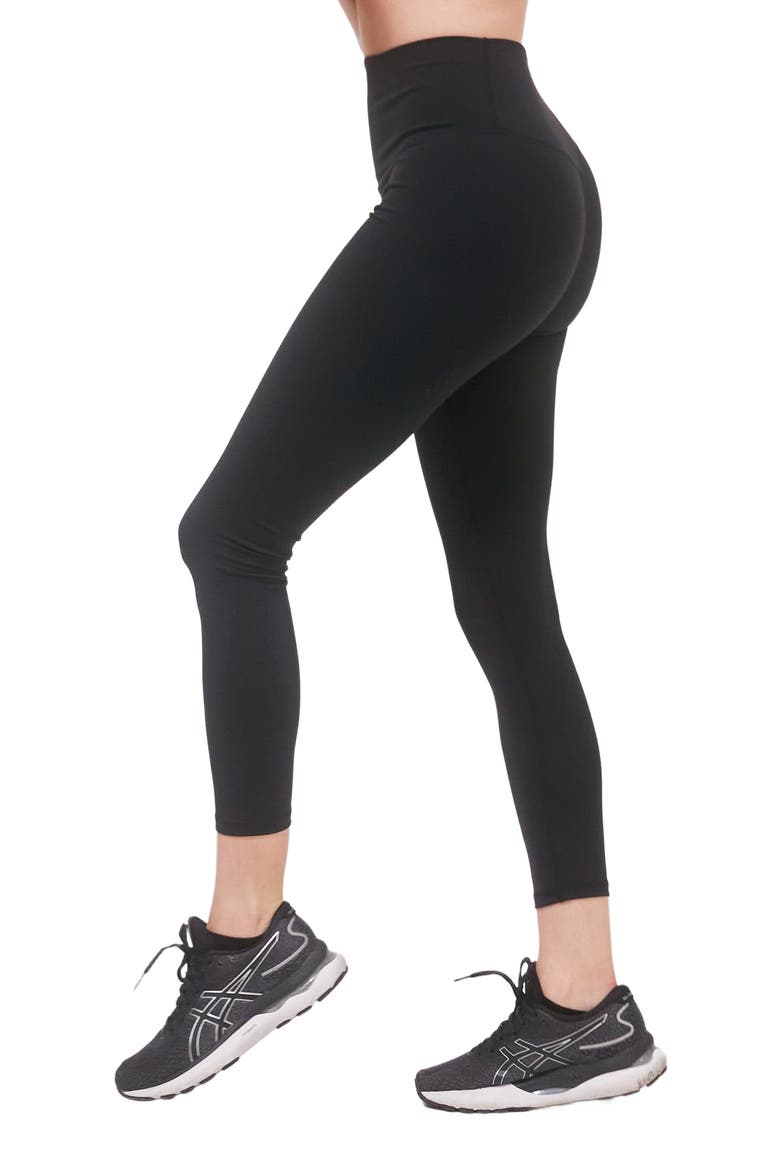 Hybrid Legging High Waist Crop Leggings 23", Alternate, color, Metropolis Black