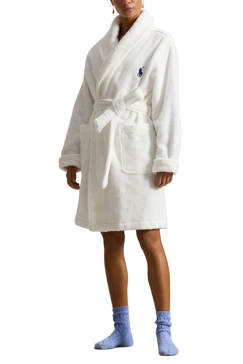 Bear Embroidered Terry Cloth Robe, Main, color, AMERICAN FLAG BEAR